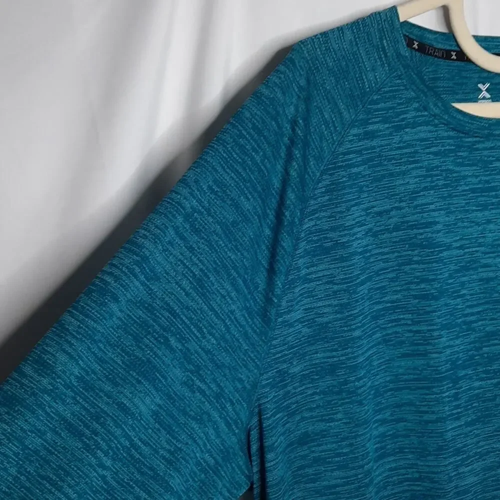 Xersion Men's Everair Long Sleeve Power Tee Teal XXL - Picture 3 of 7